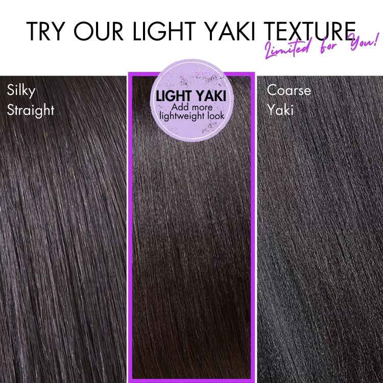 Luvme All-Day Comfort™ Wig 180% Density Butterfly Cut Layered Light Yaki Straight Glueless 7x6 Closure HD Lace Human Hair Wig Pre-Cut Lace