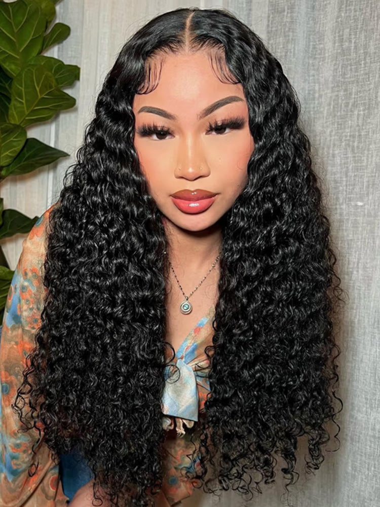 Glueless Ready To Go Wigs - Super Invisible LY Undetectable Lace Black Jerry Curly Lace Wigs