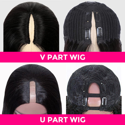 Body Wave V/U Part Human Hair Wigs No Leave Out Beginnger Friendly Easy Install