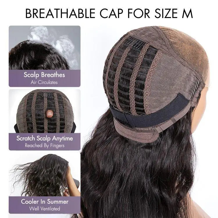 PreMax Blonde Mix Black Loose Wave Glueless 5x5 HD Lace Closure Wig Large & Small Cap