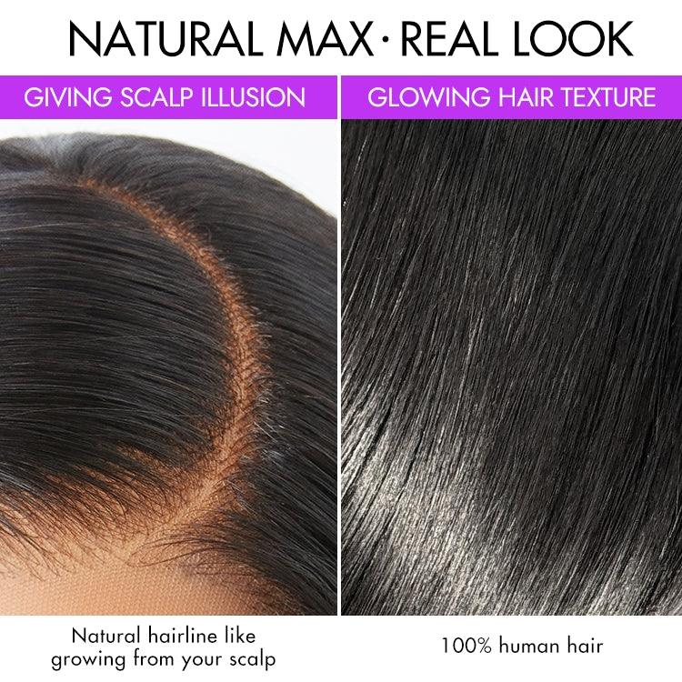 PreMax Wigs | HD Lace Super Natural Hairline Silky Straight Glueless 13x4 Frontal Lace Wig Human Hair Pre-Cut Lace