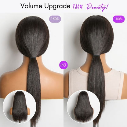 NatureMAX™ Silky Straight Glueless Ear-to-ear 13x4 HD Lace Front Wig Pre-Cut Lace