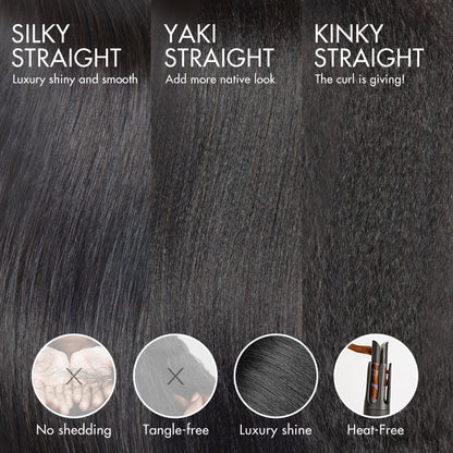 Put On and Go Blonde Highlight Yaki Straight Blunt Cut Bob Glueless Minimalist Lace Short Wig with Bangs