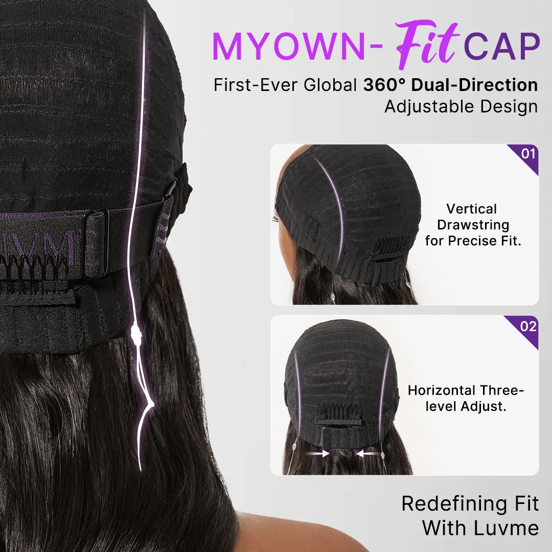 MyOwn-Fit™ PartingMax Glueless Personalized Comfort Wig 180% Density Loose Body Wave 7x6 Closure HD Lace Wig Pre Cut & Plucked & Bleached Ready to Go