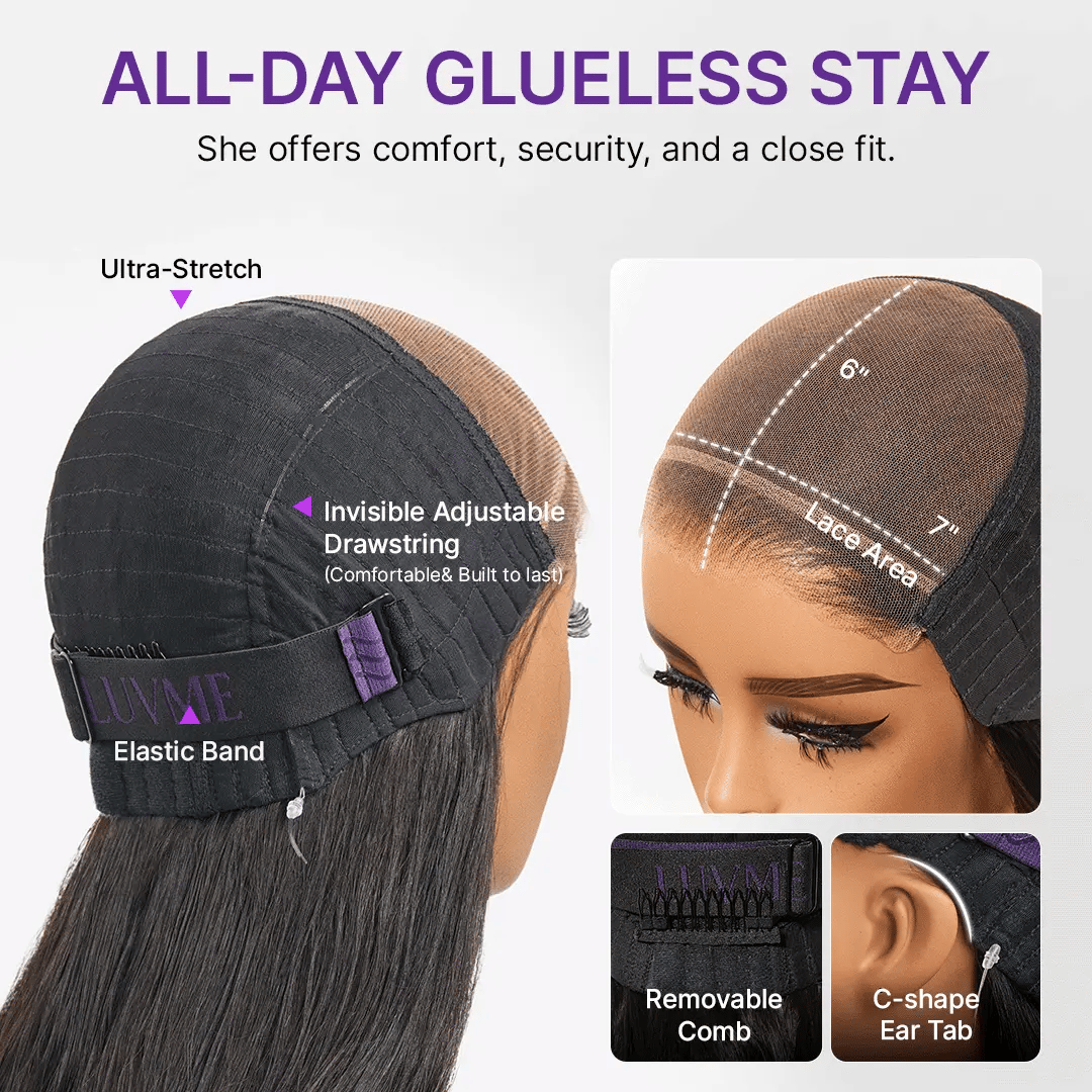 MyOwn-Fit™ PartingMax Glueless Personalized Comfort Wig 180% Density Loose Body Wave 7x6 Closure HD Lace Wig Pre Cut & Plucked & Bleached Ready to Go