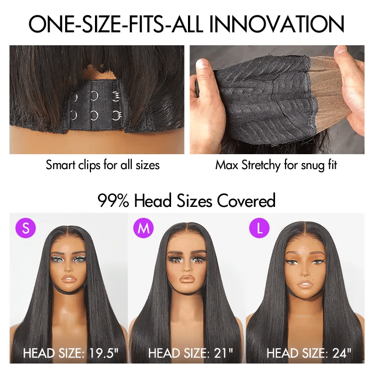 Luvme All-Day Comfort™ Wig 180% Density Ombre Blonde Highlight Loose Body Wave Glueless 7x6 Closure HD Lace Human Hair Wig with Bangs Pre-Cut Lace