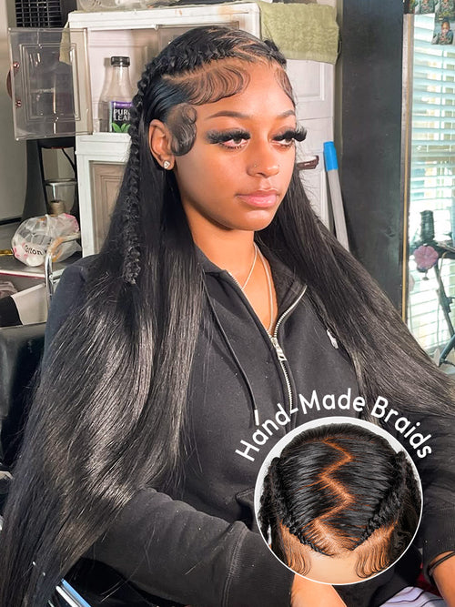 Glueless Pre-Styled Straight Wig Pre-Max Zig Zag Parting 13x6 Lace Front Wig