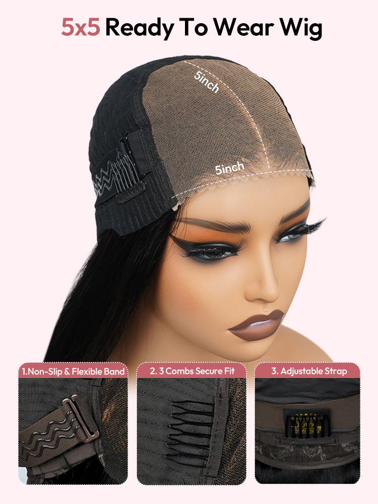 Glueless Ready To Go Wigs - 99J Burgundy Body Wave Lace Wigs On Dark Skin