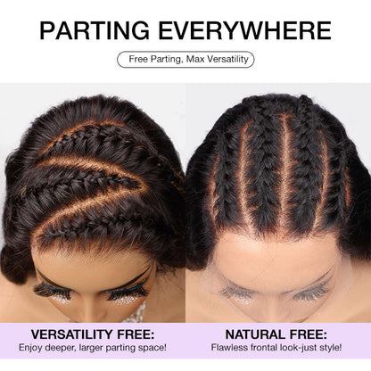 1B/30 Balayage Highlight Deep Wave Drawstring 13X6 Full HD Lace Frontal Human Hair Wigs