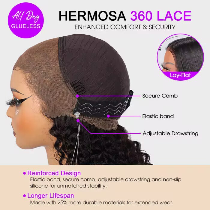 Body Wave Highlight Ombre Color Invisi Strap Snug Fit 360 Skin Lace Frontal Wig Glueless Human Hair