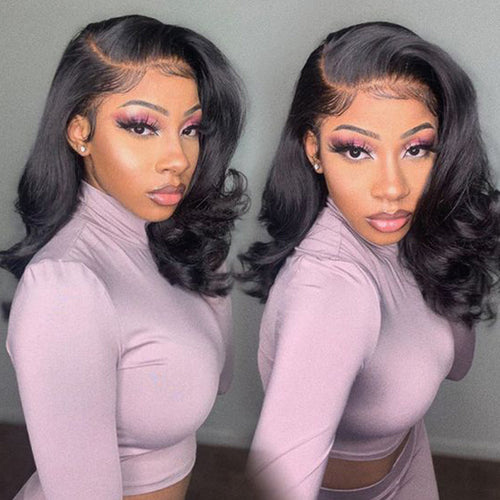 Salon-Quality Loose Body Wave Short Wigs Glueless HD Lace Human Hair Pre Plucked & Bleached Put On Go