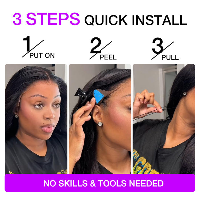 Deep Wave Wig Ear-to-ear Glueless 13x6 Full Frontal HD Lace Wig with Drawstring Friendly To All Heads