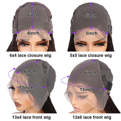 Colored Human Hair Lace Front Wigs Body Wave Gray Hair Wigs 13x6 13x4 5x5 HD Lace Wigs