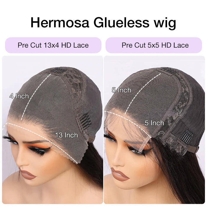 Wear Go Glueless Highlight Curly Bob Wig Invisible Melted HD Lace 100% Real Human Hair Wigs