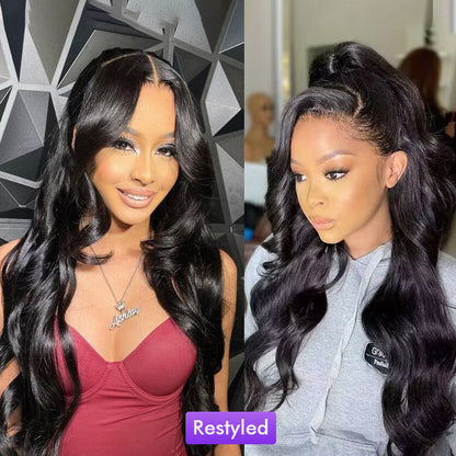 3D Body Wave Ear to Ear 13x6 Lace Frontal Wig Pre Plucked Pre Bleached Pre Cut Gluless Wig