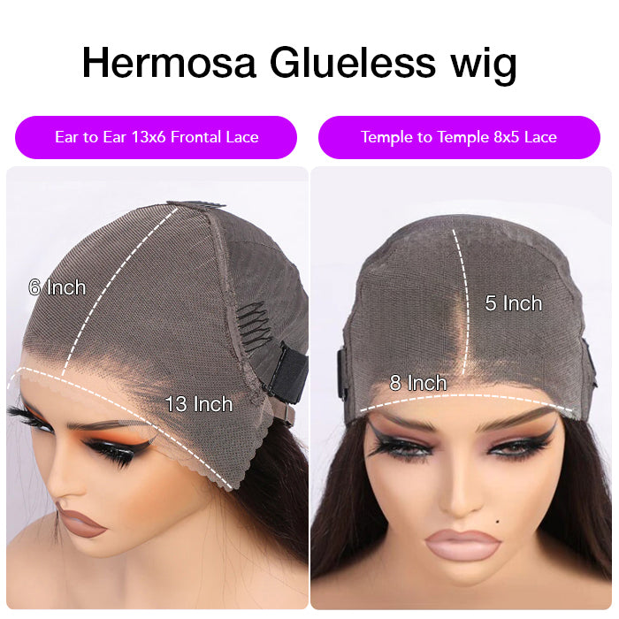 Brown Highlight Human Hair Curly Wigs with 4C Curly Edges Hairline Glueless 13x6 Full HD Lace Frontal Wig