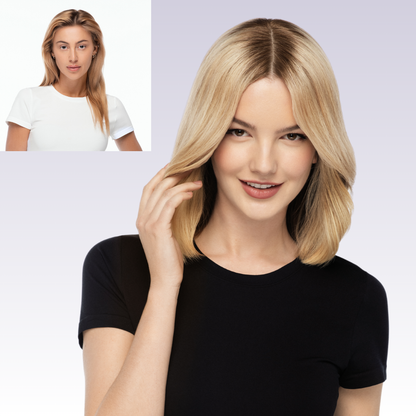 Easy Top Hair Topper (10" & 14") - Look Fabulous Natural Human Hair Collection by TressAllure