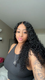 Easy to Wear Glueless Curly Human Hair Wigs Lace Closure Air Wig With Breathable Wig Cap