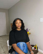 Pre-Braided Natural Black Water Wave Wigs Pre-Cut Ready To Go 13x4 Glueless Lace Front Wig With Baby Hair
