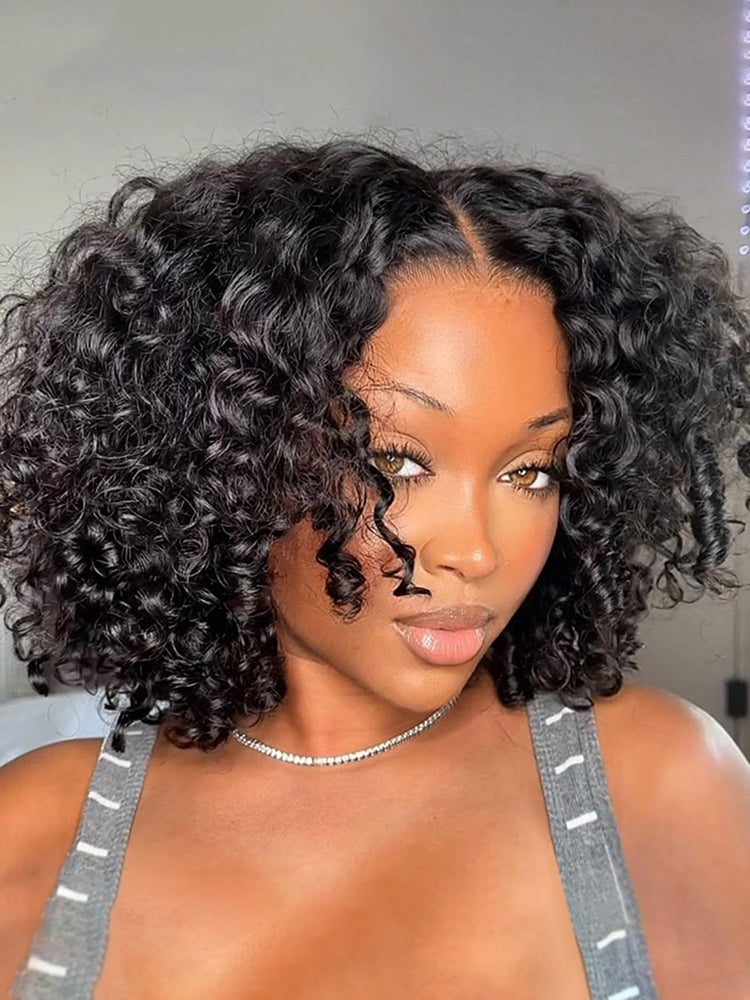Glueless Ready To Go Wigs - Short Water Wave Bob Wig Super Invisible LY Lace Bob Wigs