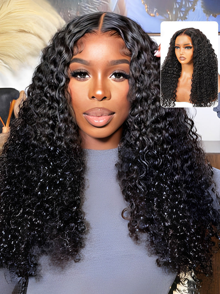 Glueless Ready To Go Wigs - Super Invisible LY Undetectable Lace Black Jerry Curly Lace Wigs