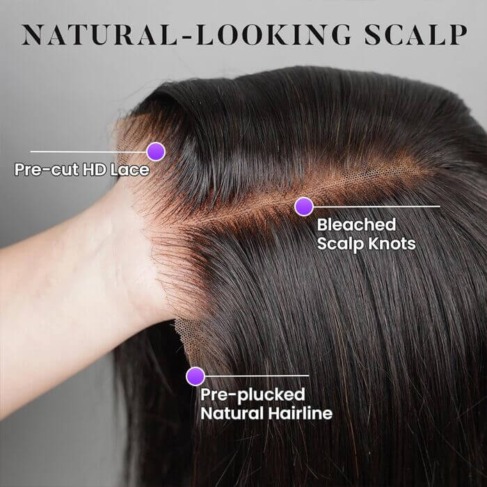 Skin Melt Body Wave 5x5 HD Lace ClosureWigs Pre-Plucked LaceClosure Human Hair Wig