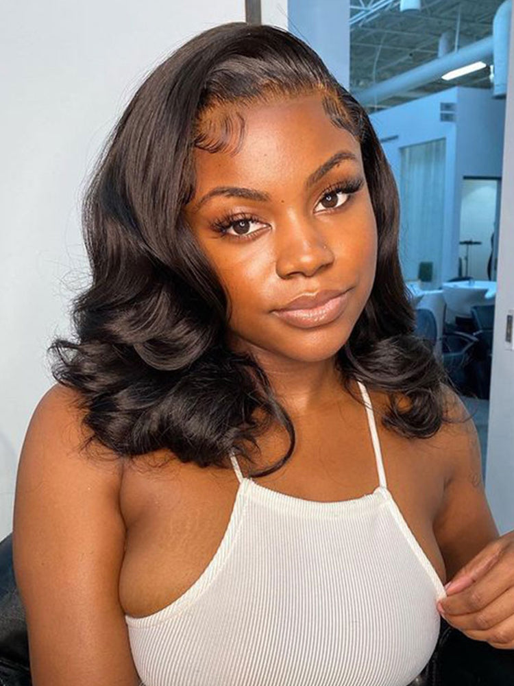 Body Wave Super Invisible LY Lace Front Bob Wigs Bob Lace Front Wigs With Baby Hair Short Wigs