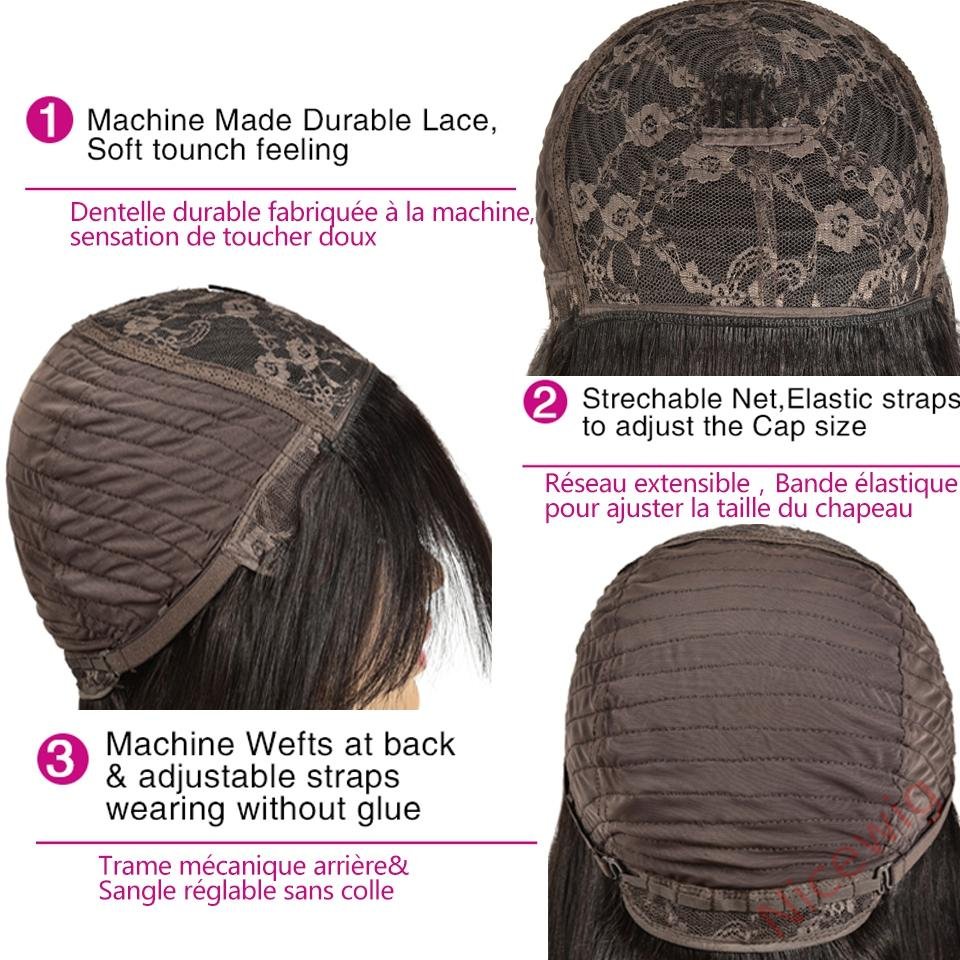 Black Long Straight Wig With Bang